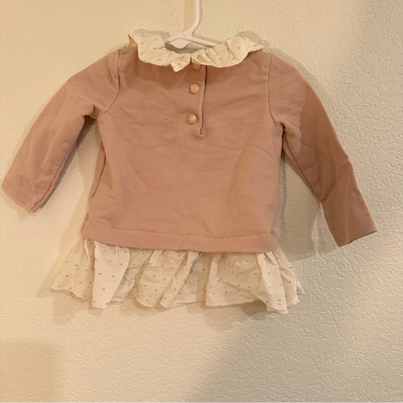 Piper & Posie Layered Long Sleeve, Flutter Collar Shirt, Size 6-9 months - Picture 5 of 8